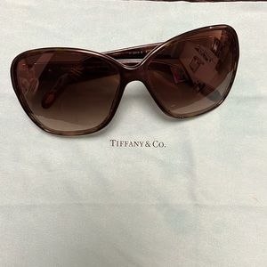 Tiffany & Co TF 4070-B 8015/3B Sunglasses Brown Havana w/ Crystals